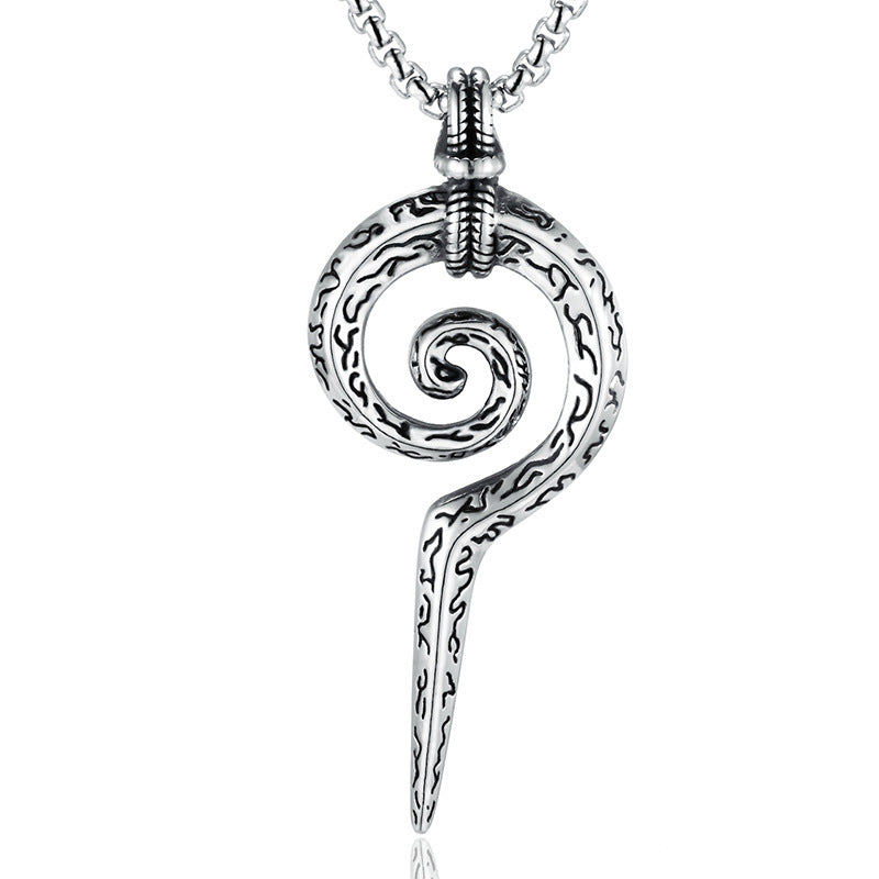 Wholesale  Retro Devil's Eye Necklace Men's Personality Trendy Hip Hop Titanium Steel Pendant Joker sweater chain